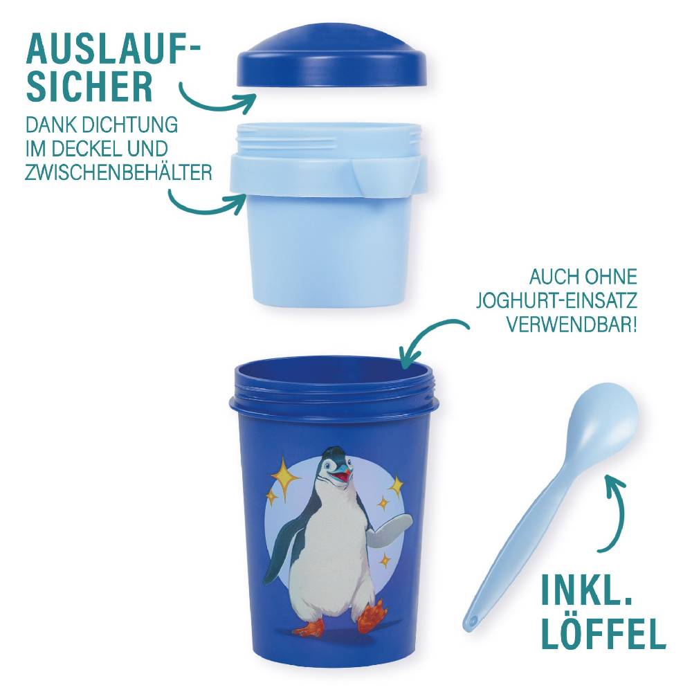Stoneline Die Schule der Magischen Tiere Müslibecher To Go 540 ml rPET Blau, Juri 2025
