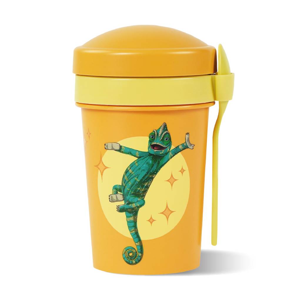 Stoneline Die Schule der Magischen Tiere Müslibecher To Go 540 ml rPET Gelb, Caspar