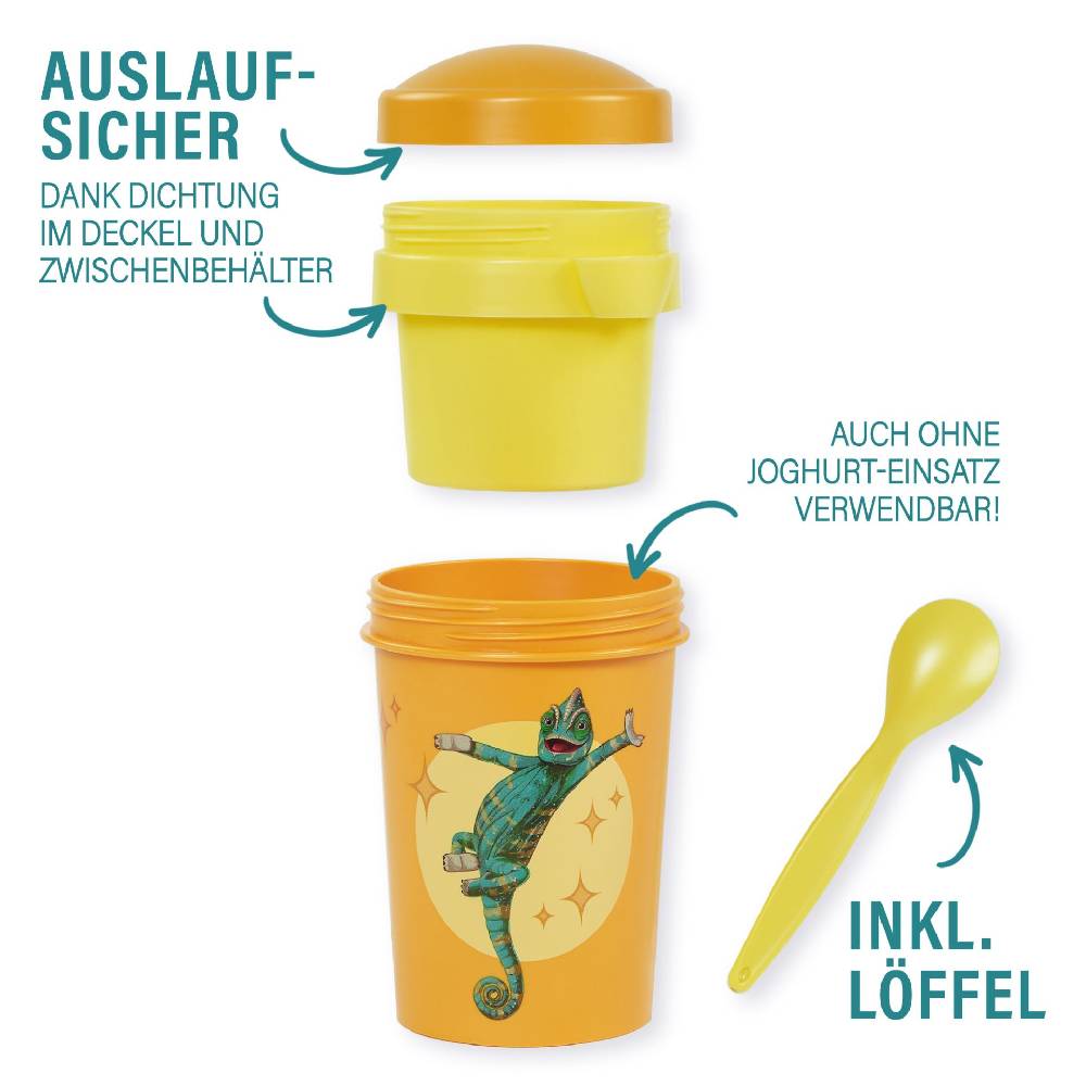Stoneline Die Schule der Magischen Tiere Müslibecher To Go 540 ml rPET Gelb, Caspar Online