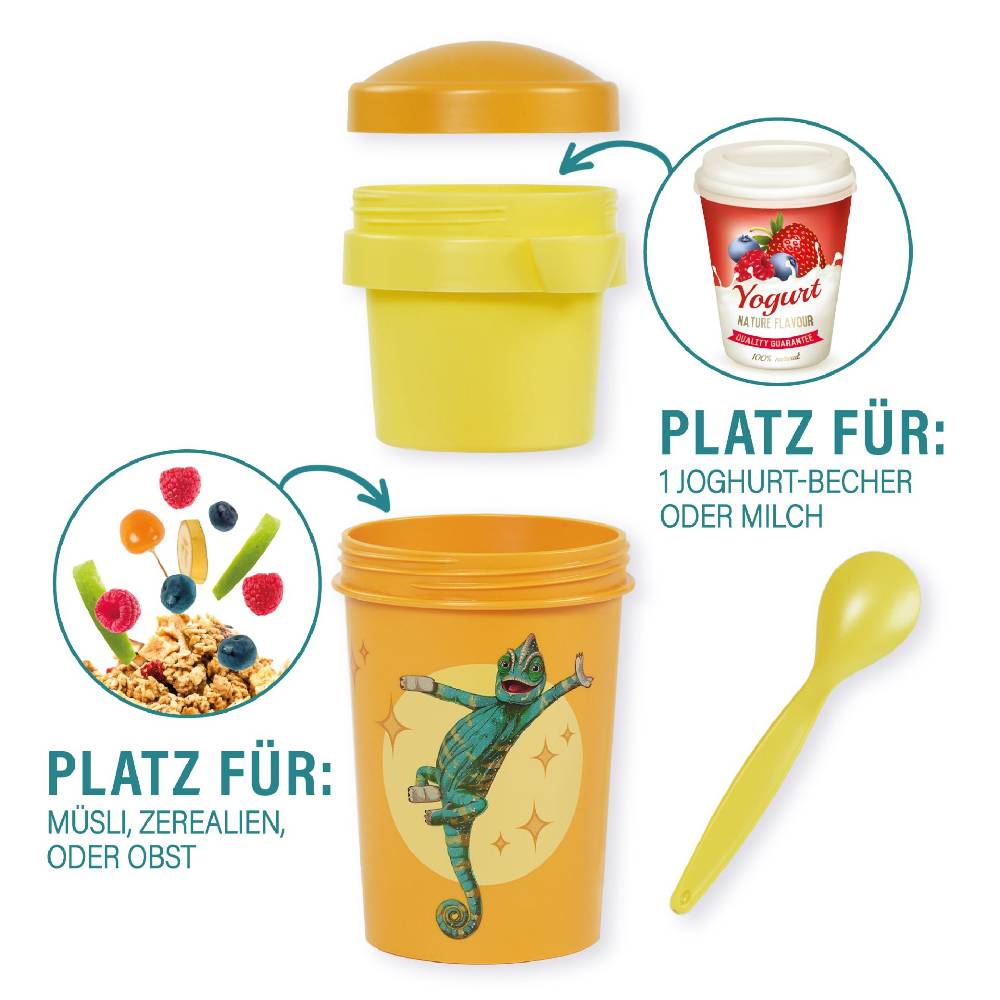 Stoneline Die Schule der Magischen Tiere Müslibecher To Go 540 ml rPET Gelb, Caspar Online