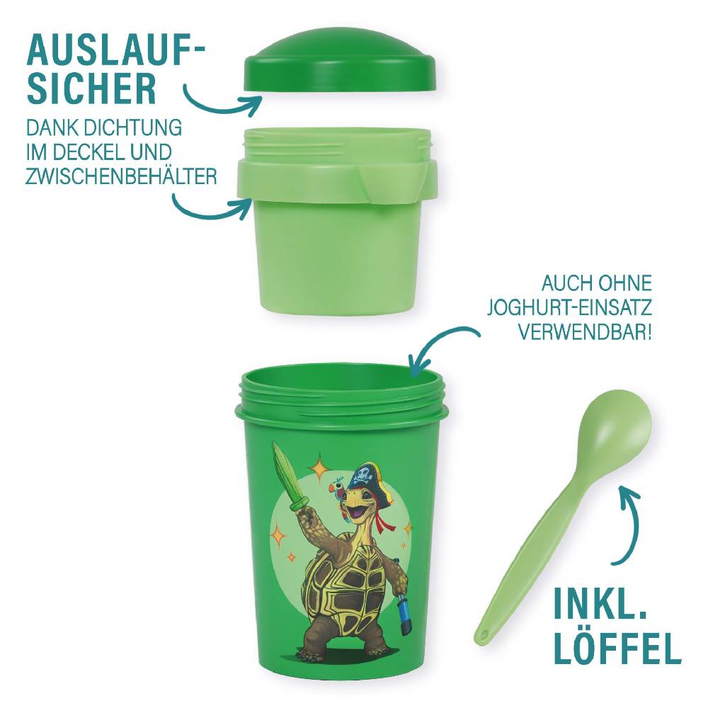 Stoneline Die Schule der Magischen Tiere Müslibecher To Go 540 ml rPET Grün, Henrietta Outlet