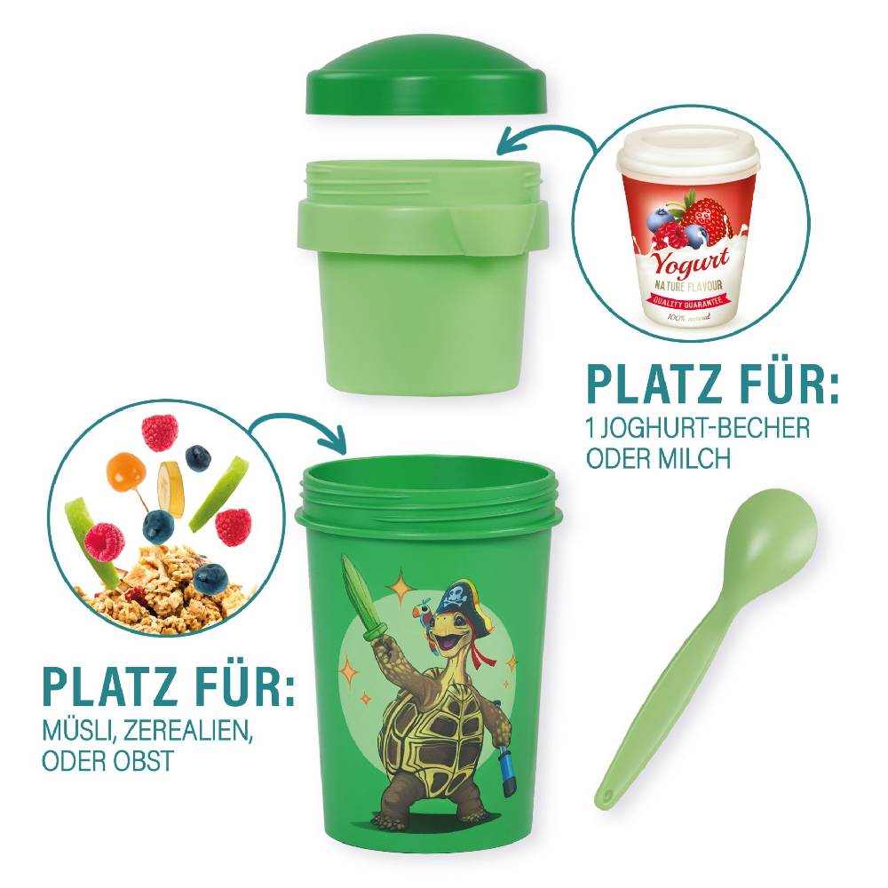 Stoneline Die Schule der Magischen Tiere Müslibecher To Go 540 ml rPET Grün, Henrietta Outlet
