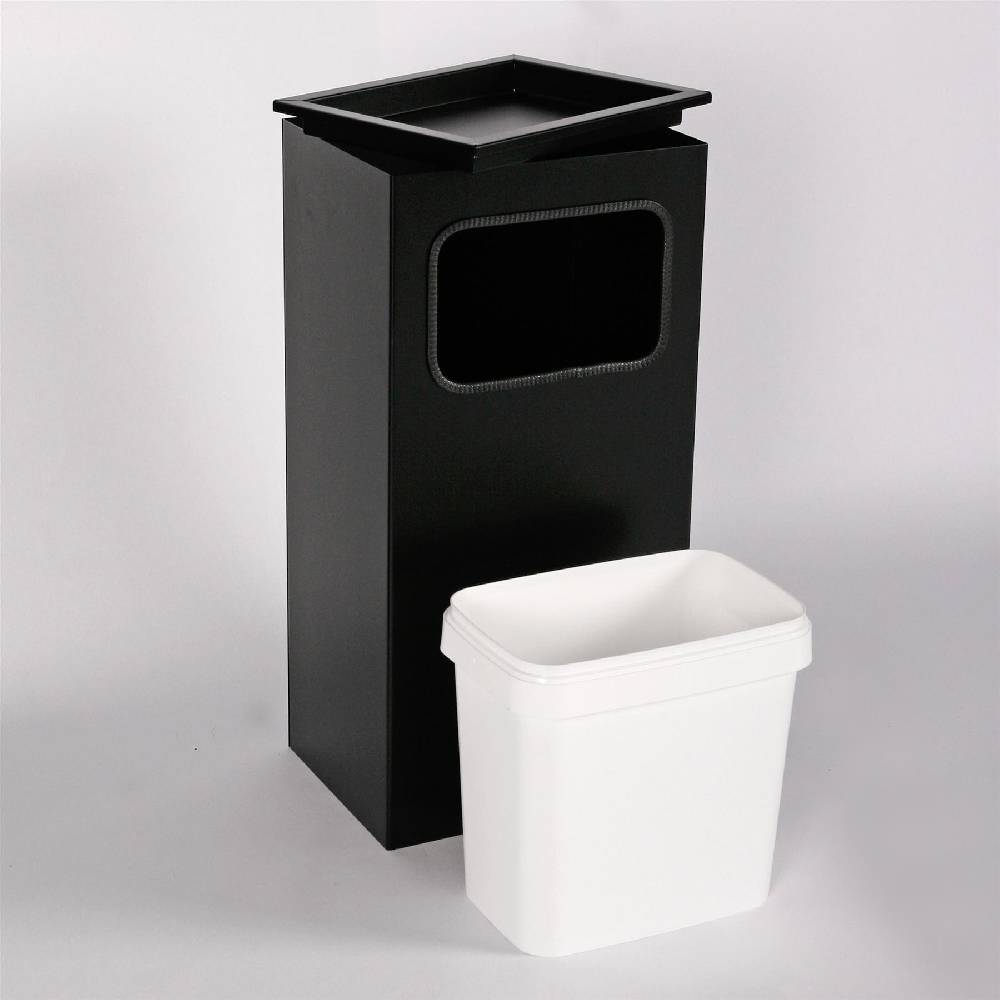 Szagato Aschenbecher mit Mülleimer Classic 62x30x23cm 12 ltr Schwarz inkl. Inneneimer SZAGATO Standascher Aschenbecher Abfalleimer Mülleimer mit Aschenbecher Discount Store für neue Produkte