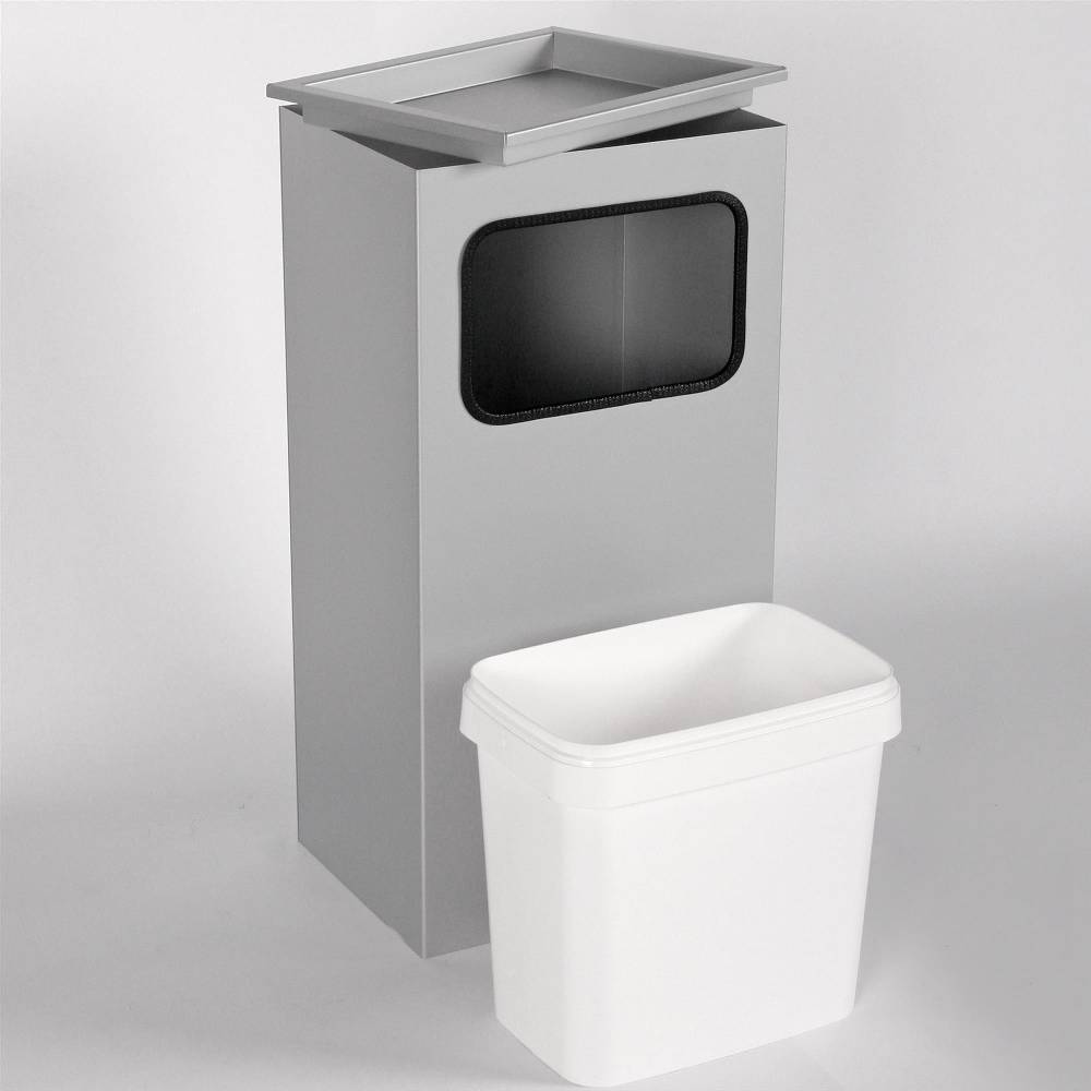Szagato Aschenbecher mit Mülleimer Classic 62x30x23cm 12 ltr. grau inkl. Inneneimer SZAGATO Standascher Aschenbecher Abfalleimer Mülleimer mit Aschenbecher Super Rabatt