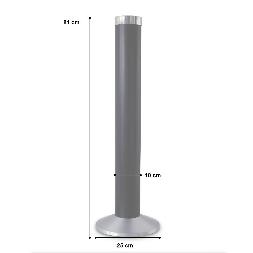 Szagato Aschenbecher Säule 81x25cm ALU schwarz SZAGATO Made in Germany Aschenbecher groß Stand-Aschenbecher außen großer Aschenbecher stehend für draußen Begrenzt auf 3 Tage