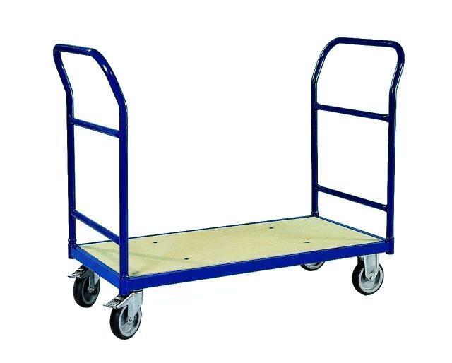 Szagato 250 kg PROFI Schiebebügelwagen 100x50cm blau 2 Schiebebügel blau SZAGATO Plattformwagen Tischwagen Schiebebügelwagen Rollwagen Rollregal Professional Günstiger Verkauf