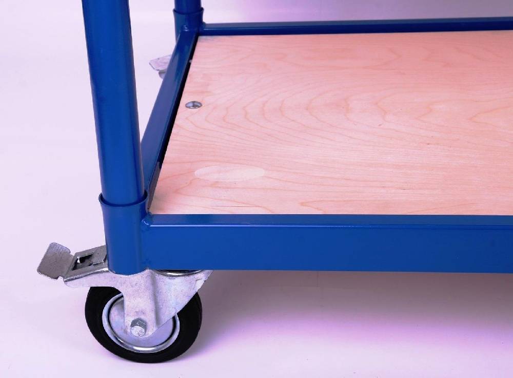 Szagato 250 kg PROFI Schiebebügelwagen 100x50cm blau 2 Schiebebügel blau SZAGATO Plattformwagen Tischwagen Schiebebügelwagen Rollwagen Rollregal Professional Günstiger Verkauf