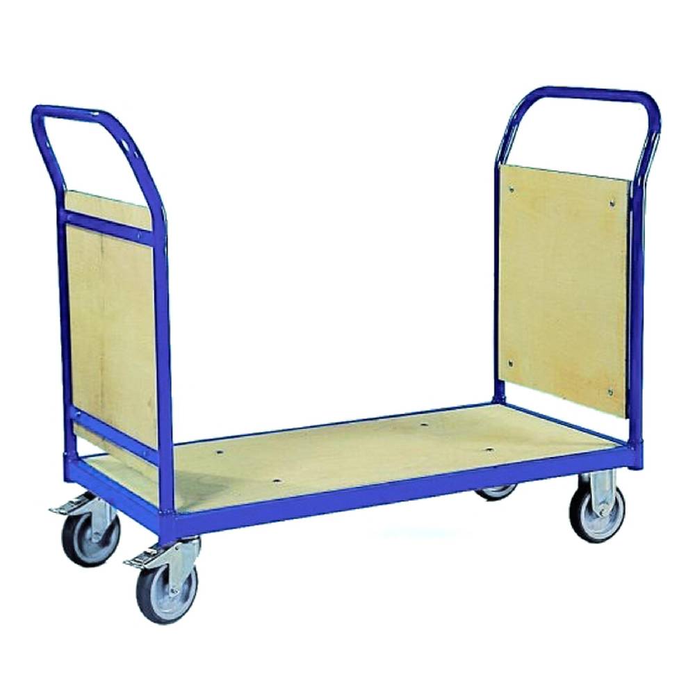 Szagato 250 kg PROFI Schiebebügelwagen 100x50cm blau Plattformwagen Tischwagen Schiebebügelwagen Rollwagen Rollregal Professional