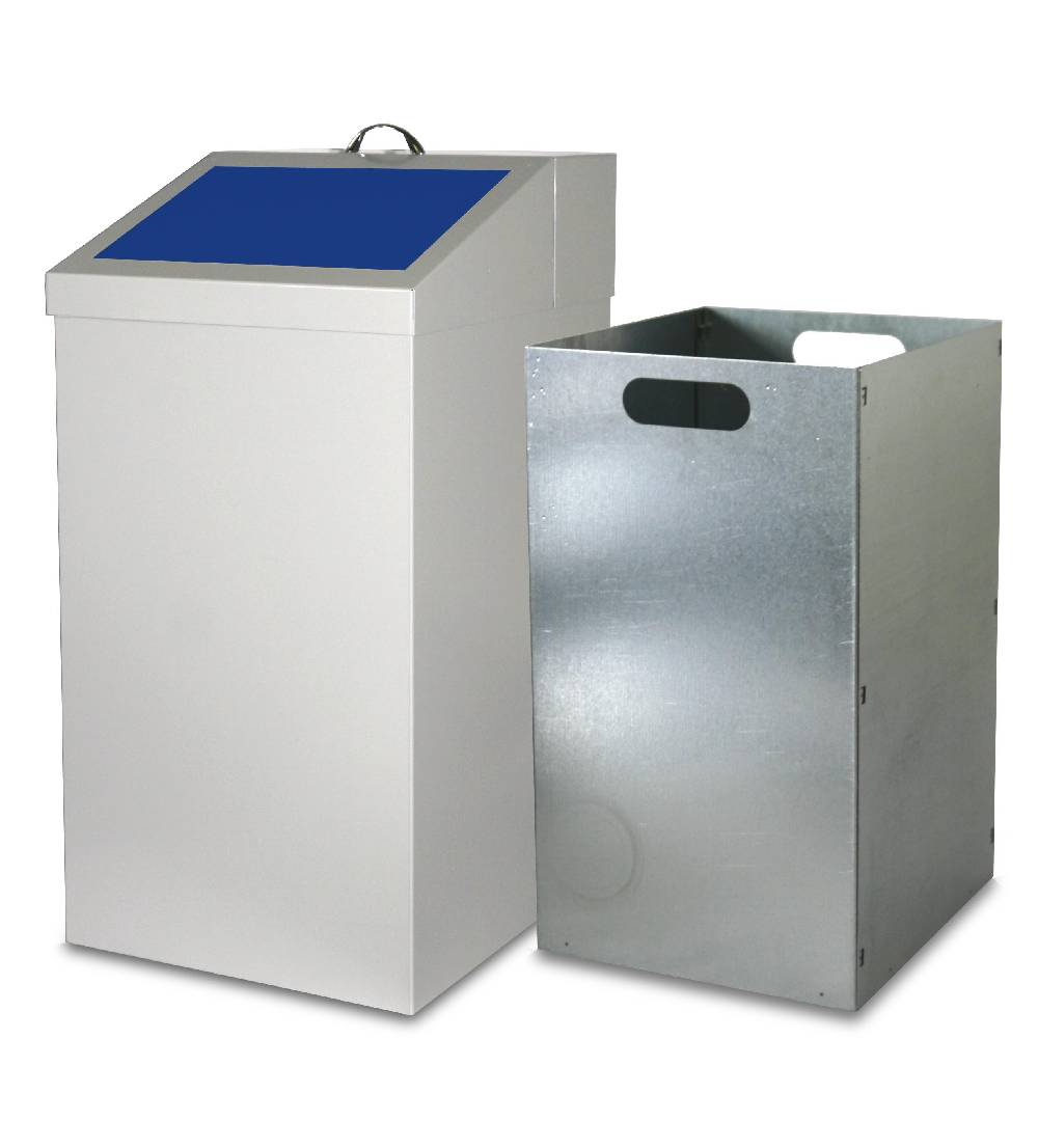 Szagato Abfallbehälter 54 ltr + Innenbehälter HxBxT 65x34x38 blau SZAGATO Made in Germany Abfalleimer Abfallsammler Mülleimer großes Volumen Wertstoffsammler