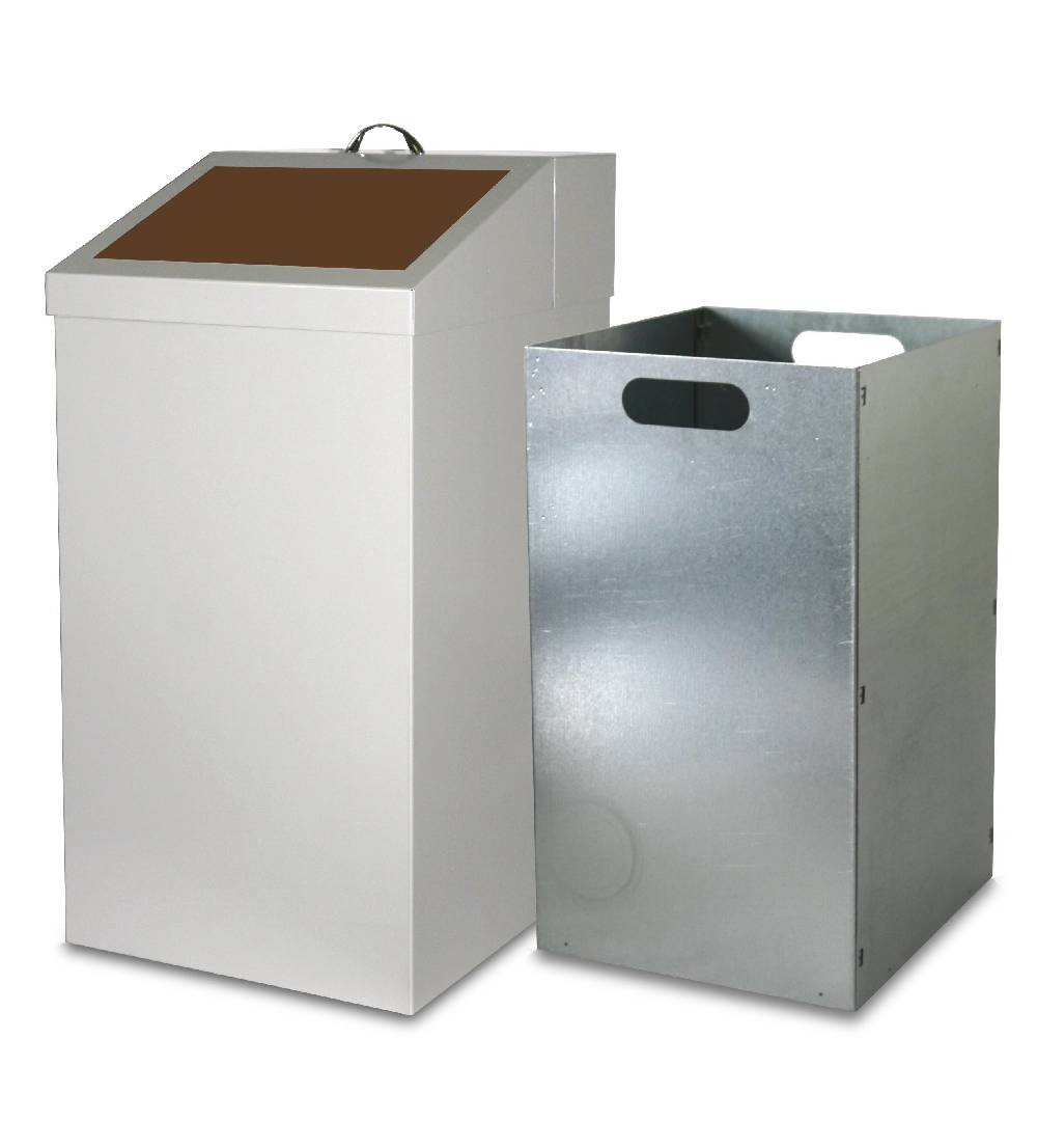 Szagato Abfallbehälter 54 ltr + Innenbehälter HxBxT 65x34x38 braun SZAGATO Germany Abfalleimer Abfallsammler Mülleimer großes Volumen Wertstoffsammler