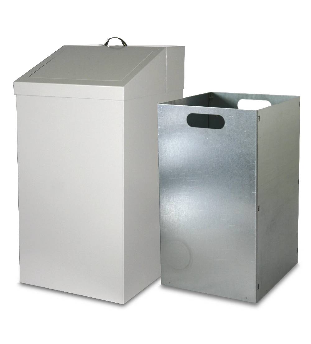 Szagato Abfallbehälter 54 ltr + Innenbehälter HxBxT 65x34x38 grau SZAGATO Made in Germany Abfalleimer Abfallsammler Mülleimer großes Volumen Wertstoffsammler