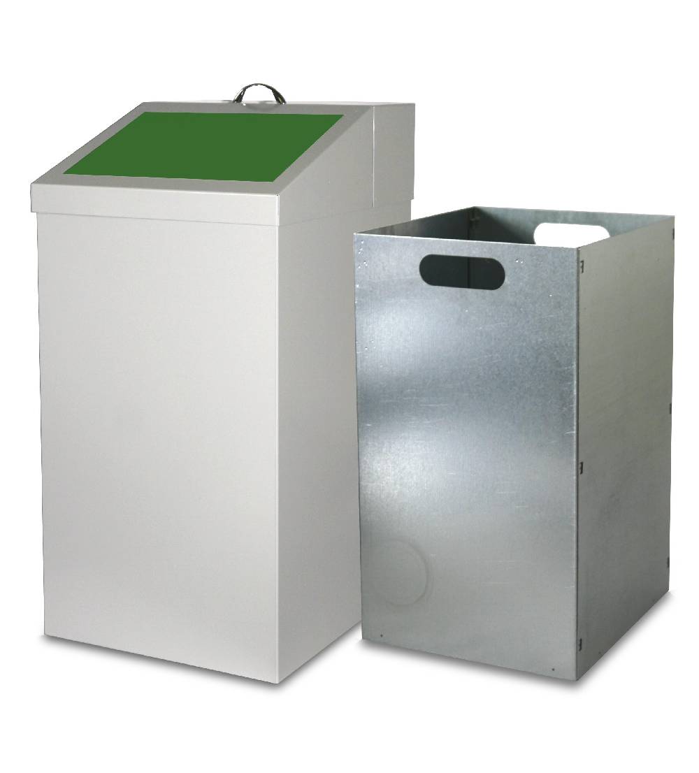 Szagato Abfallbehälter 54 ltr + Innenbehälter HxBxT 65x34x38 grün SZAGATO Made in Germany Abfalleimer Abfallsammler Mülleimer großes Volumen Wertstoffsammler