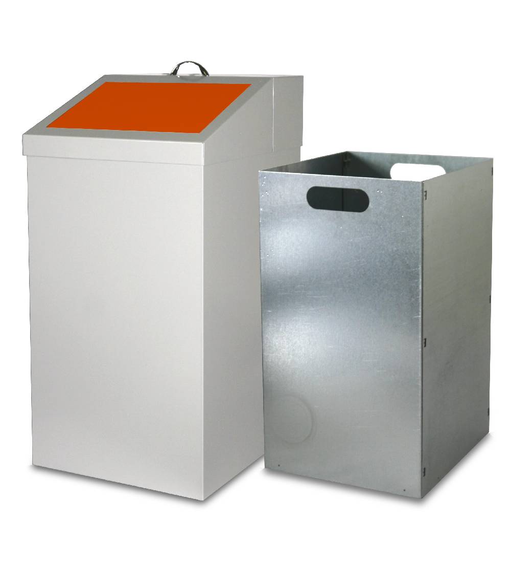 Szagato Abfallbehälter 54 ltr + Innenbehälter HxBxT 65x34x38 orange SZAGATO Germany Abfalleimer Abfallsammler Mülleimer großes Volumen Wertstoffsammler