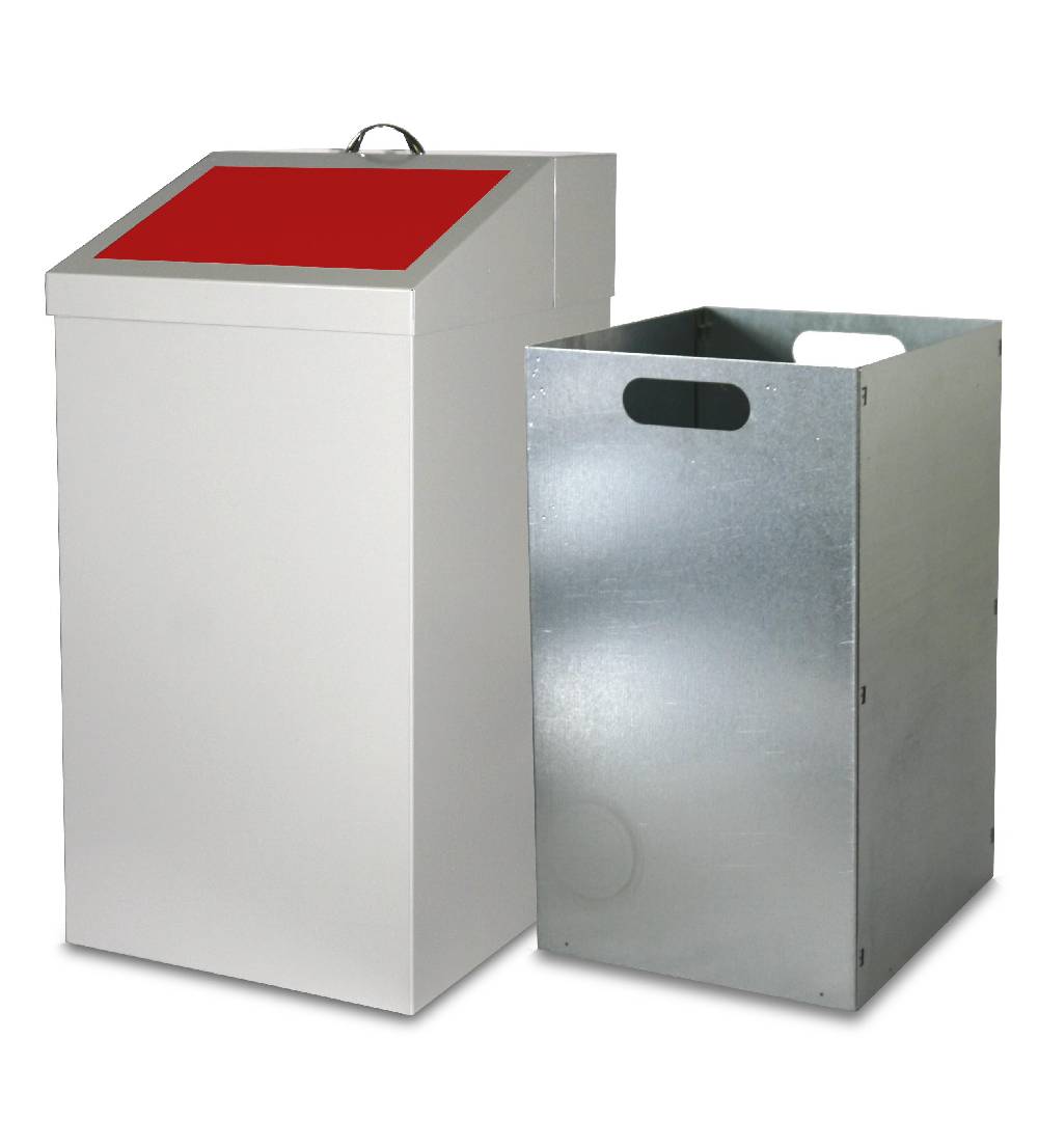 Szagato Abfallbehälter 54 ltr + Innenbehälter HxBxT 65x34x38 rot SZAGATO Made in Germany Abfalleimer Abfallsammler Mülleimer großes Volumen Wertstoffsammler