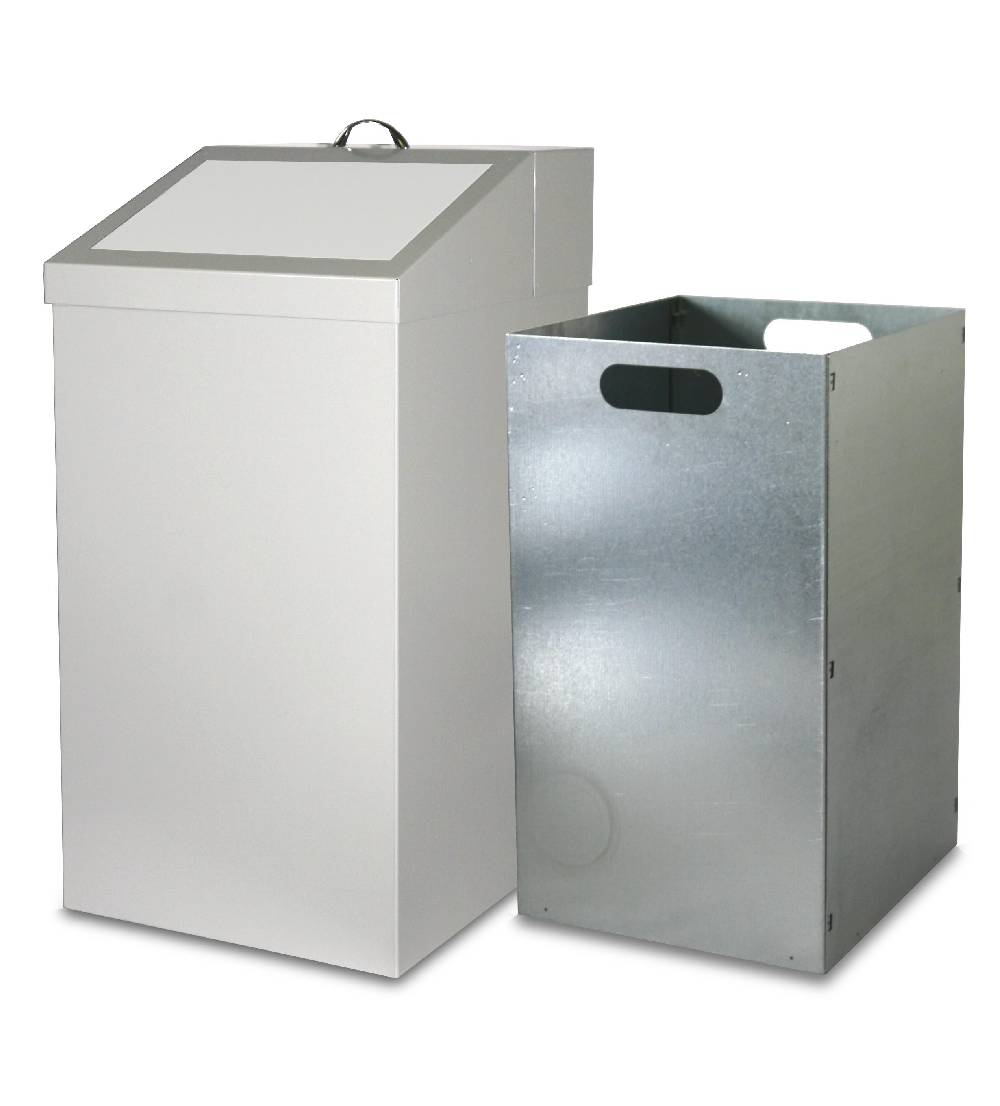 Szagato Abfallbehälter 54 ltr + Innenbehälter HxBxT 65x34x38 weiß SZAGATO Made in Germany Abfalleimer Abfallsammler Mülleimer großes Volumen Wertstoffsammler