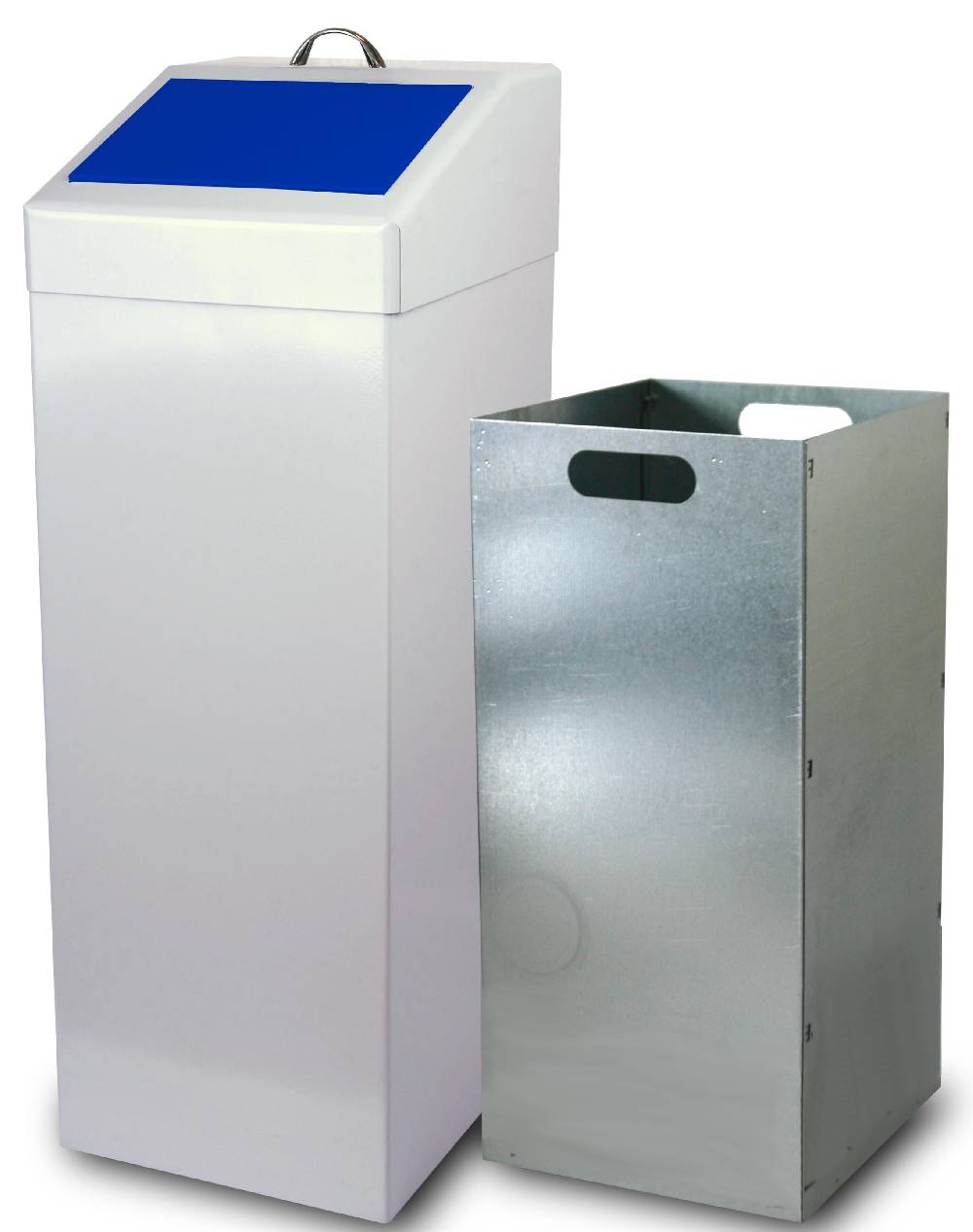 Szagato Abfallbehälter 87 ltr + Innenbehälter 90x34x38cm blau SZAGATO Abfallbehälter Abfalleimer Abfallsammler Mülleimer großes Volumen Wertstoffsammler groß