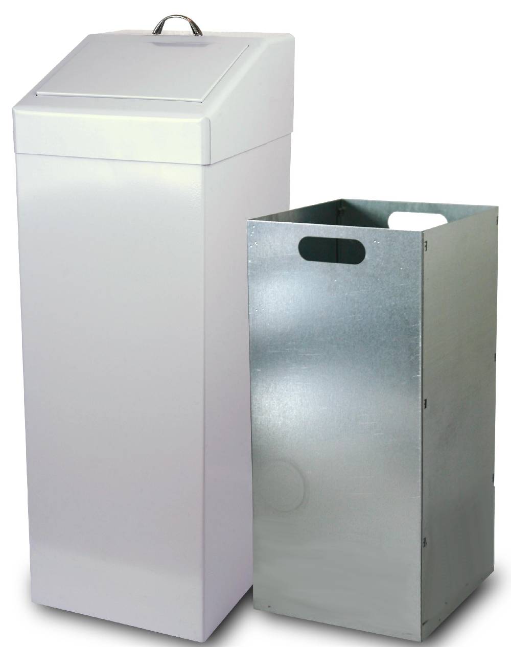 Szagato Abfallbehälter 87 ltr + Innenbehälter 90x34x38cm grau SZAGATO Abfallbehälter Abfalleimer Abfallsammler Mülleimer großes Volumen Wertstoffsammler groß