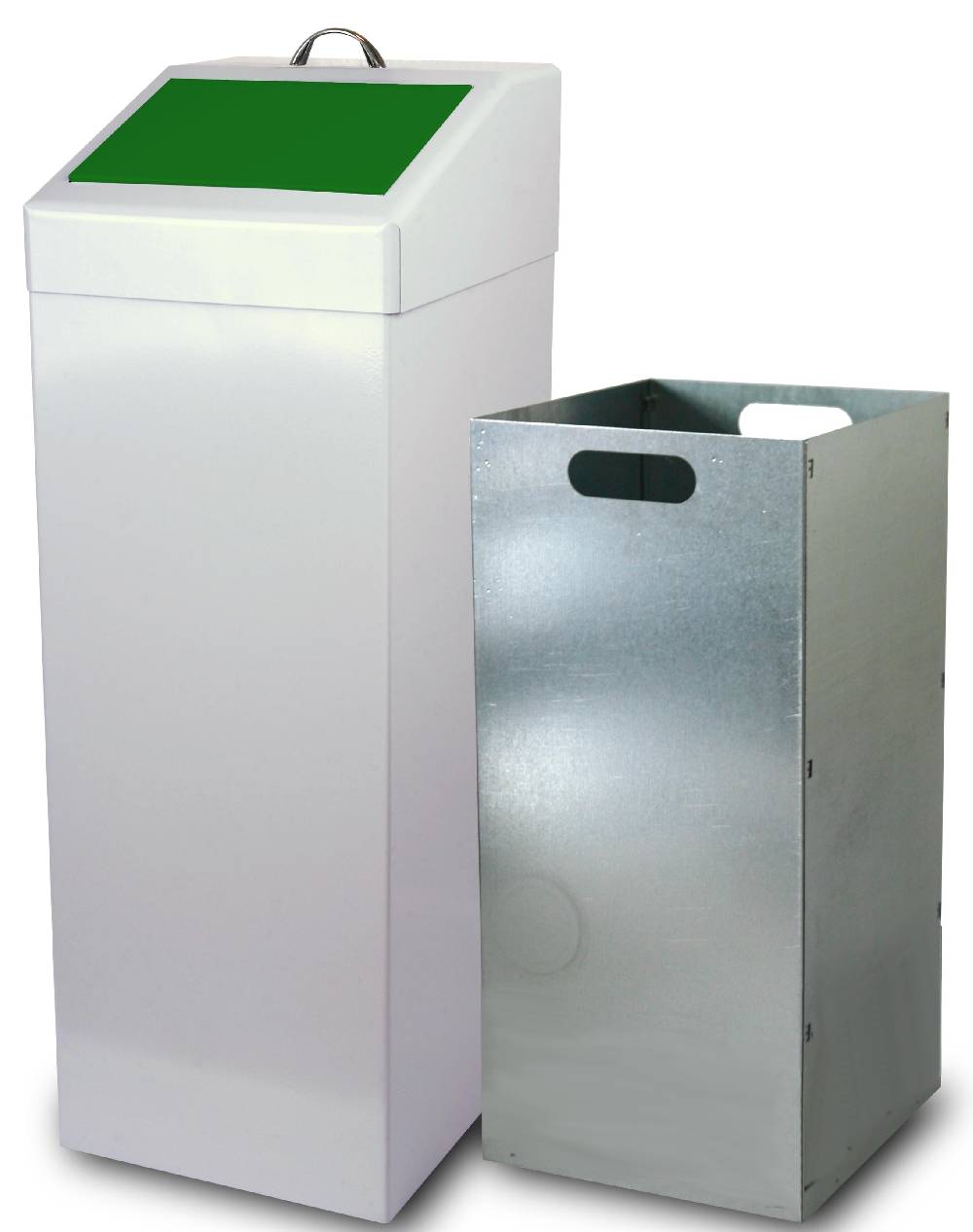 Szagato Abfallbehälter 87 ltr + Innenbehälter 90x34x38cm grün SZAGATO Abfallbehälter Abfalleimer Abfallsammler Mülleimer großes Volumen Wertstoffsammler groß