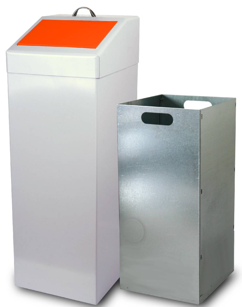 Szagato Abfallbehälter 87 ltr + Innenbehälter 90x34x38cm orange SZAGATO Abfallbehälter Abfalleimer Abfallsammler Mülleimer großes Volumen Wertstoffsammler