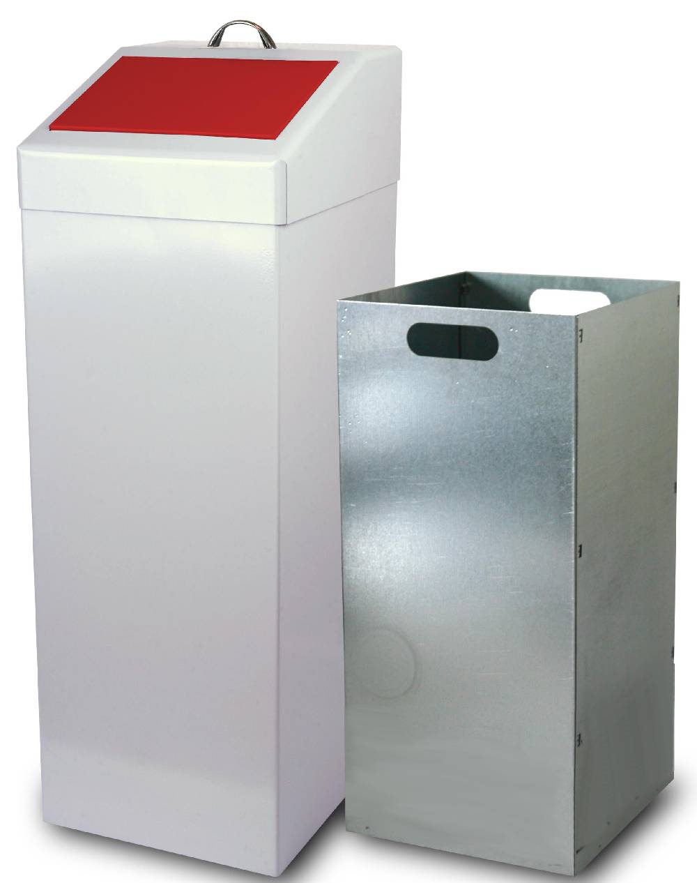 Szagato Abfallbehälter 87 ltr + Innenbehälter 90x34x38cm rot SZAGATO Abfallbehälter Abfalleimer Abfallsammler Mülleimer großes Volumen Wertstoffsammler groß