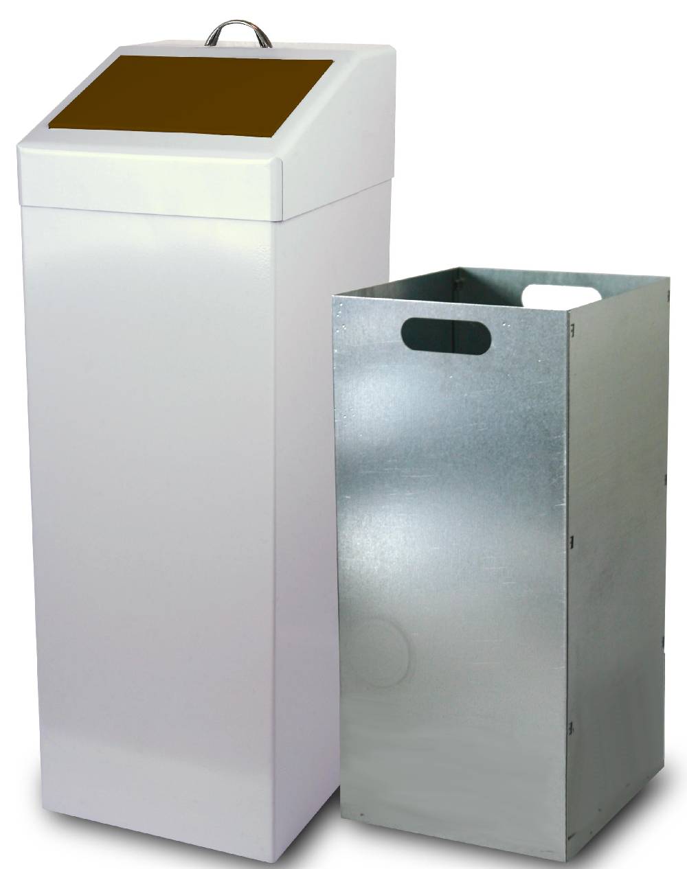 Szagato Abfallbehälter 87 ltr +Innenbehälter 90x34x38cm braun SZAGATO Abfallbehälter Abfalleimer Abfallsammler Mülleimer großes Volumen Wertstoffsammler groß