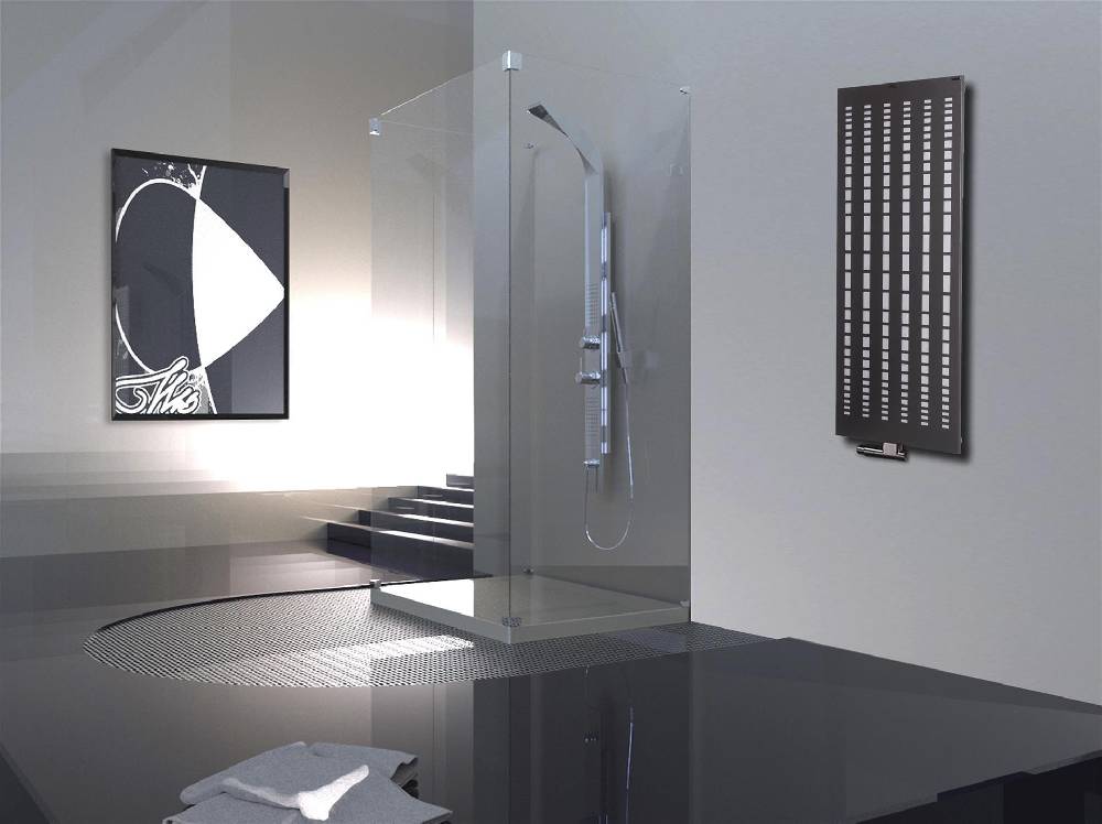 Szagato BADHEIZKÖRPER Design broken Mirror 2 120x47cm 799 Watt anthrazit moonstone SZAGATO Designheizkörper Handtuchheizkörper Mittelanschluss Handtuchwärmer Super Sparpreis