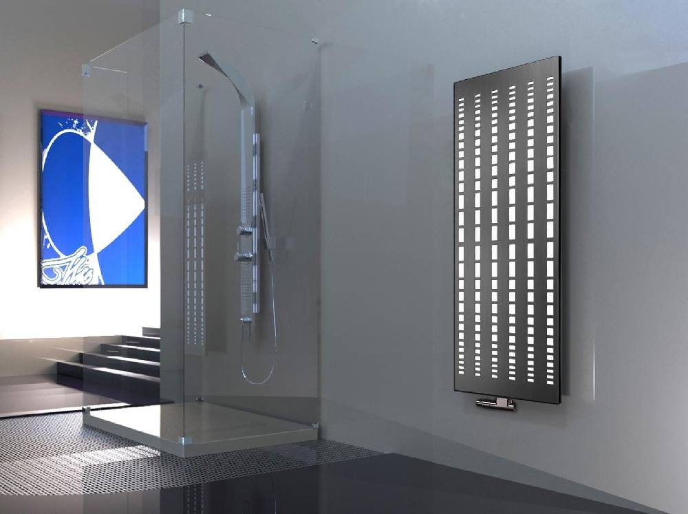 Szagato BADHEIZKÖRPER Design broken Mirror 2 120x47cm 799 Watt Edelstahl matt SZAGATO Designheizkörper Handtuchheizkörper mit Mittelanschluss Handtuchwärmer