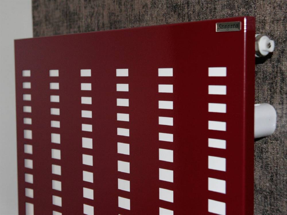 Szagato BADHEIZKÖRPER Design broken Mirror 2 120x47cm 799 Watt rot SZAGATO Designheizkörper Handtuchheizkörper mit Mittelanschluss Handtuchwärmer Zeitbegrenzte Promotion