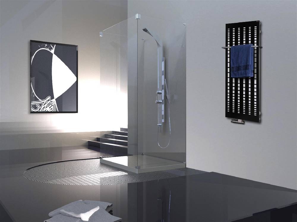 Szagato BADHEIZKÖRPER Design broken Mirror 2 120x47cm 799 Watt schwarz (+1 Halter 15mm) SZAGATO Designheizkörper Handtuchheizkörper mit Mittelanschluss Bis zu 50% Rabatt