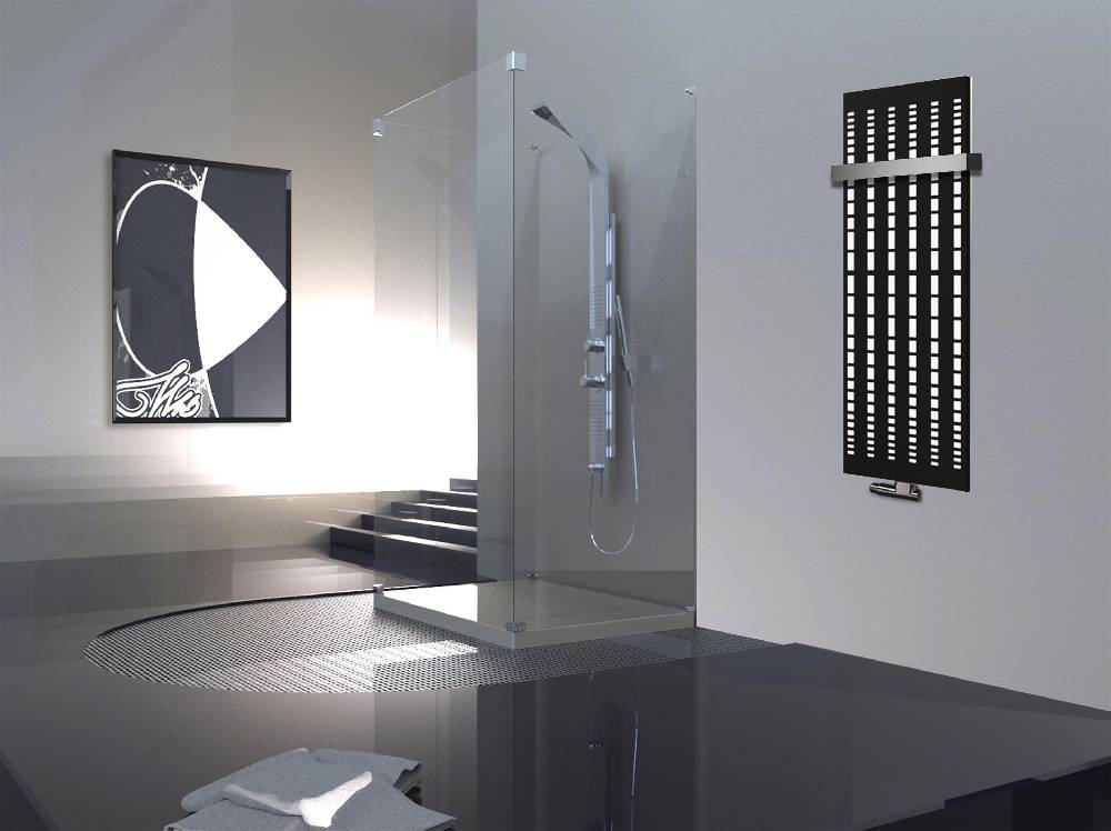 Szagato BADHEIZKÖRPER Design broken Mirror 2 120x47cm 799 Watt schwarz (+1 Halter 50mm) SZAGATO Designheizkörper Handtuchheizkörper mit Mittelanschluss Bis zu 60% Rabatt