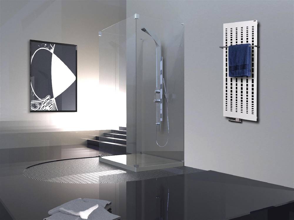 Szagato BADHEIZKÖRPER Design broken Mirror 2 120x47cm 799 Watt weiß +1 Halter 15mm SZAGATO Designheizkörper Handtuchheizkörper Mittelanschluss Handtuchwärmer Nur für heute