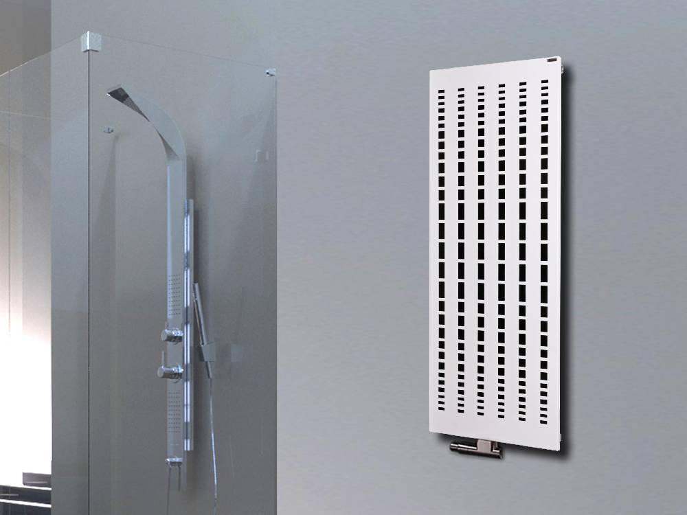 Szagato BADHEIZKÖRPER Design broken Mirror 2 120x47cm 799 Watt weiß SZAGATO Designheizkörper Handtuchheizkörper mit Mittelanschluss Handtuchwärmer