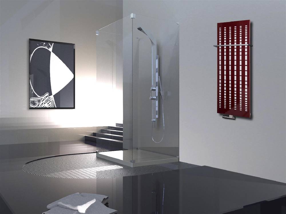 Szagato BADHEIZKÖRPER Design broken Mirror 2 120x47cm 799Watt rot (+1 Halter 15mm) SZAGATO Designheizkörper Handtuchheizkörper Mittelanschluss Handtuchwärmer Bis zu 55% Rabatt