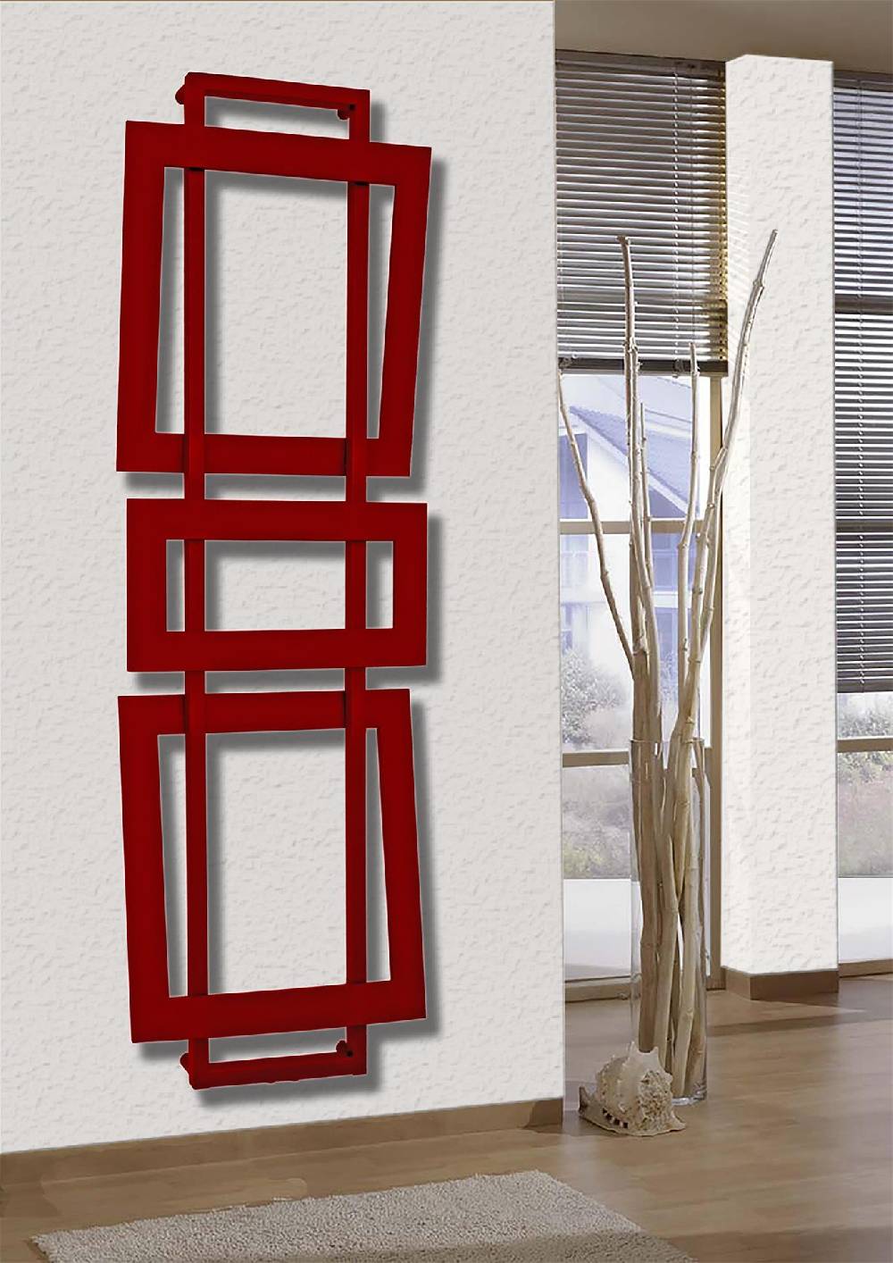 Szagato BADHEIZKÖRPER Design ART I 180x60cm 1019 Watt rot SZAGATO Paneelheizkörper Designheizkörper Handtuchheizkörper mit Mittelanschluss Handtuchwärmer
