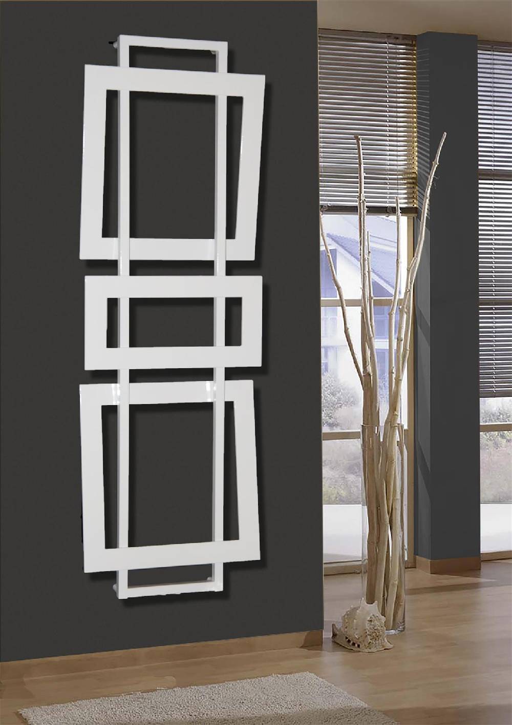 Szagato BADHEIZKÖRPER Design ART I 180x60cm 1019 Watt weiß SZAGATO Paneelheizkörper Designheizkörper Handtuchheizkörper mit Mittelanschluss Handtuchwärmer