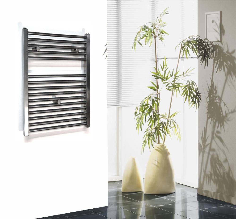 Szagato BADHEIZKÖRPER Design Berlin 1 69x50cm 387 Watt Edelstahloptik SZAGATO Handtuchheizkörper mit Seitenanschluss Handtuchwärmer mit Seitenanschluss