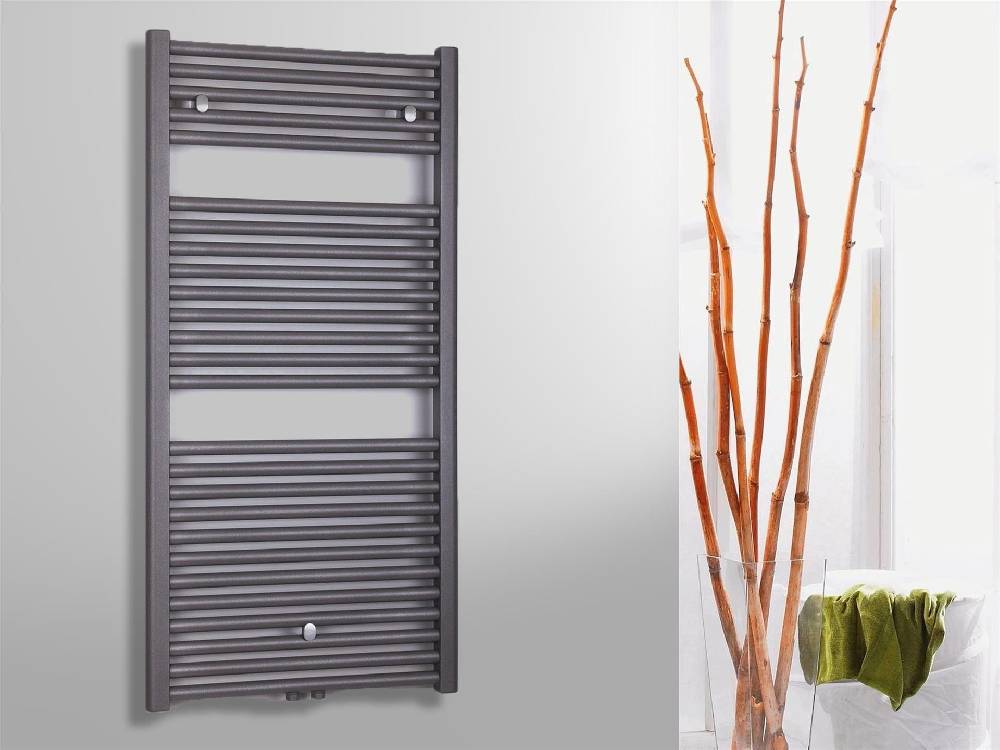 Szagato BADHEIZKÖRPER Design Bremen 2 121x60cm 1018 Watt anthrazit moonstone SZAGATO Handtuchheizkörper Mittelanschluss Handtuchwärmer Mittelanschluss