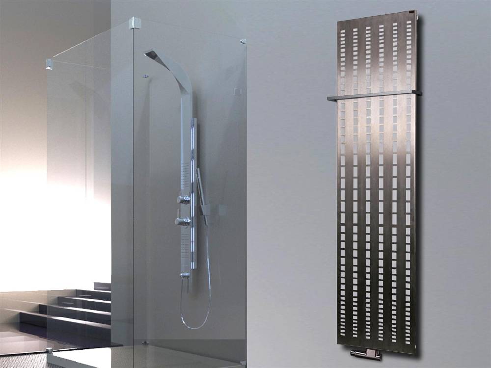 Szagato BADHEIZKÖRPER Design broken Mirror 3 180x47cm 1118 Watt Edelstahl matt +1 Halter 15mm SZAGATO Designheizkörper Handtuchheizkörper mit Mittelanschluss