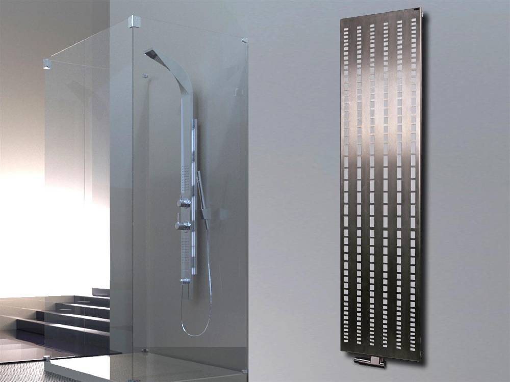 Szagato BADHEIZKÖRPER Design broken Mirror 3 180x47cm 1118 Watt Edelstahl matt SZAGATO Designheizkörper Handtuchheizkörper mit Mittelanschluss Handtuchwärmer