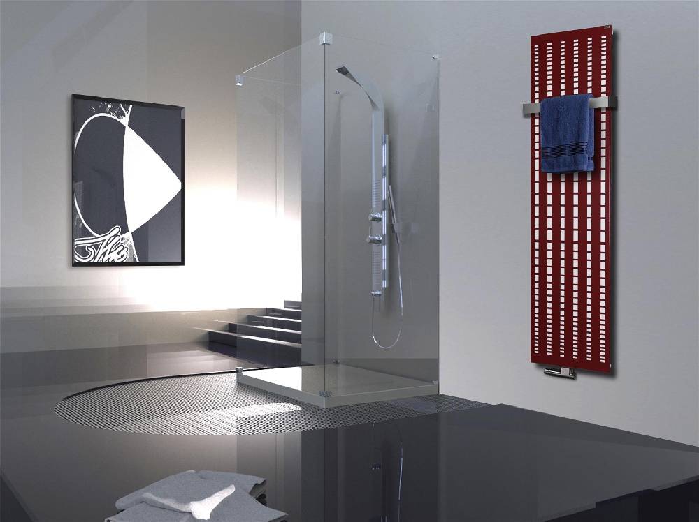 Szagato BADHEIZKÖRPER Design broken Mirror 3 180x47cm 1118 Watt rot +1 Halter 50mm SZAGATO Designheizkörper Handtuchheizkörper Mittelanschluss Handtuchwärmer Begrenztes Angebot