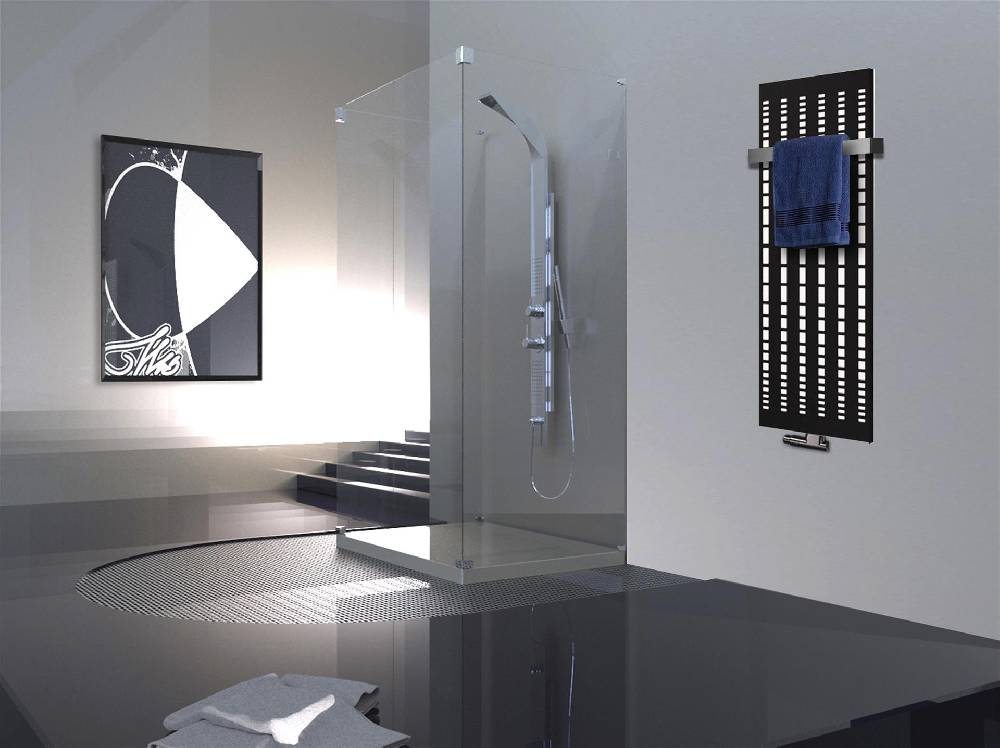 Szagato BADHEIZKÖRPER Design broken Mirror 3 180x47cm 1118 Watt schwarz (+1 Halter 50mm) SZAGATO Designheizkörper Handtuchheizkörper mit Mittelanschluss Online Shopping
