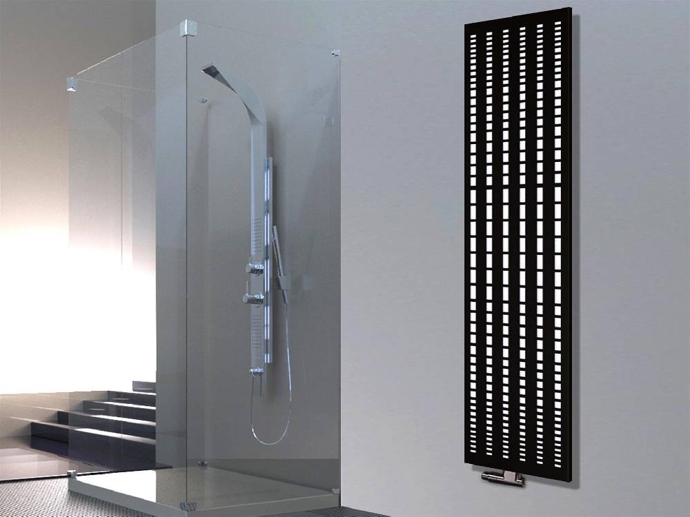Szagato BADHEIZKÖRPER Design broken Mirror 3 180x47cm 1118 Watt schwarz SZAGATO Designheizkörper Handtuchheizkörper mit Mittelanschluss Handtuchwärmer