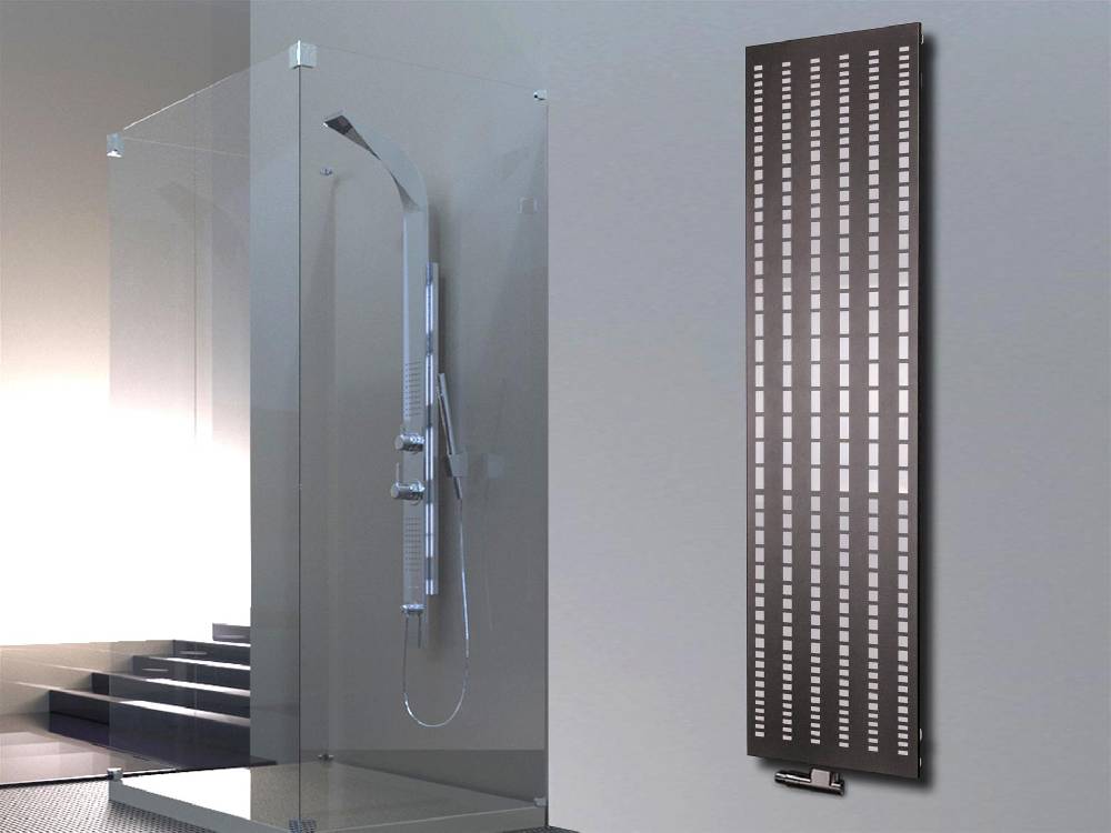 Szagato BADHEIZKÖRPER Design broken Mirror 3 180x47cm 1118Watt anthrazit moonstone SZAGATO Designheizkörper Handtuchheizkörper Mittelanschluss Handtuchwärmer