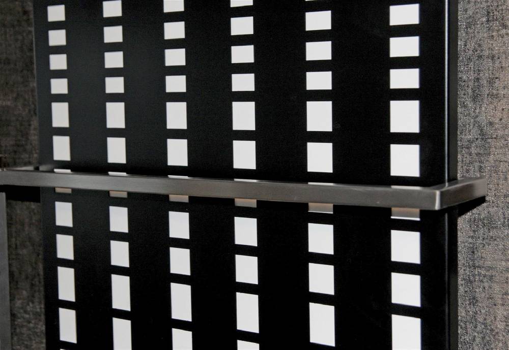 Szagato BADHEIZKÖRPER Design broken Mirror 3 180x47cm 1118Watt schwarz (+1 Halter 15mm) SZAGATO Designheizkörper Mittelanschluss Handtuchwärmer Jubiläumsangebot