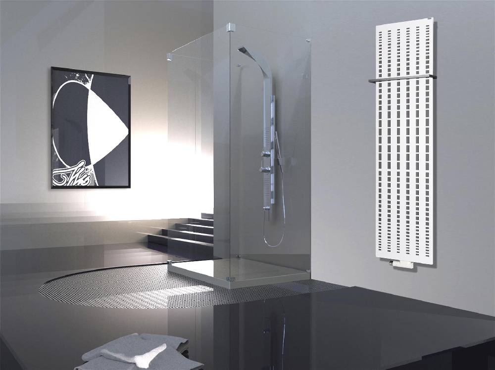 Szagato BADHEIZKÖRPER Design broken Mirror 3 180x47cm 1118Watt weiß +1 Halter 15mm SZAGATO Designheizkörper Handtuchheizkörper Mittelanschluss Handtuchwärmer Lagerräumung