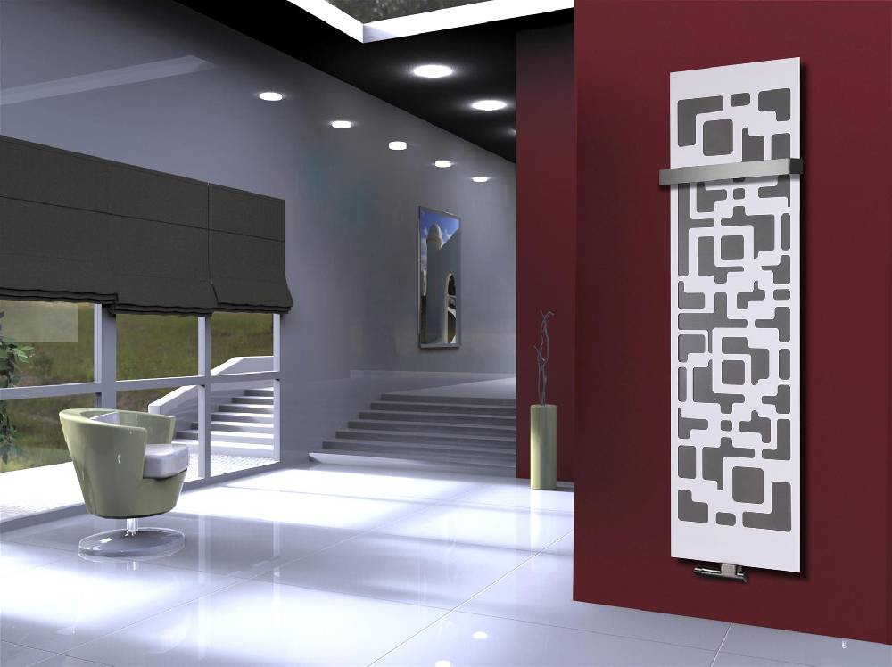 Szagato BADHEIZKÖRPER Design Downtown 3 180x47cm 1118 Watt weiß +1 Halter 50mm SZAGATO Designheizkörper Handtuchheizkörper mit Mittelanschluss Handtuchwärmer