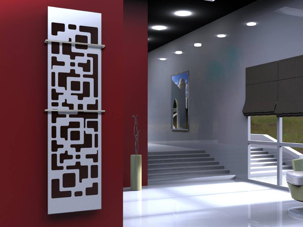 Szagato BADHEIZKÖRPER Design Downtown 3 180x47cm 1118 Watt weiß +2 Halter 15mm SZAGATO Designheizkörper Handtuchheizkörper mit Mittelanschluss Handtuchwärmer