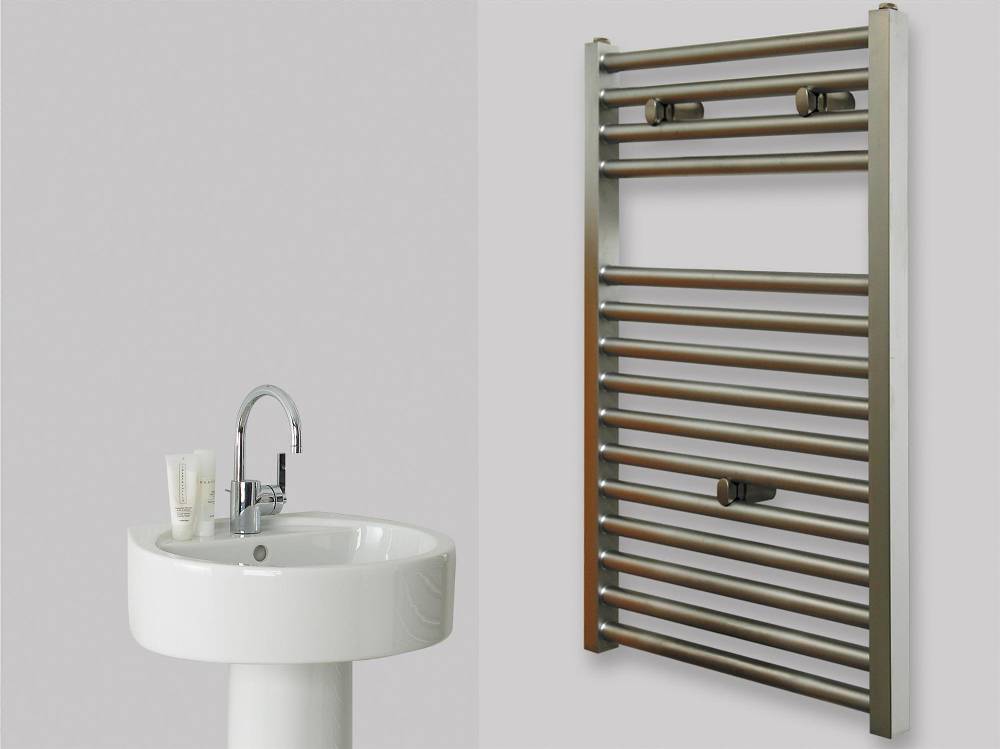 Szagato BADHEIZKÖRPER Design Edelstahl 1 77x60cm 581 Watt SZAGATO Handtuchheizkörper mit Seitenanschluss Handtuchwärmer mit Seitenanschluss Bestseller