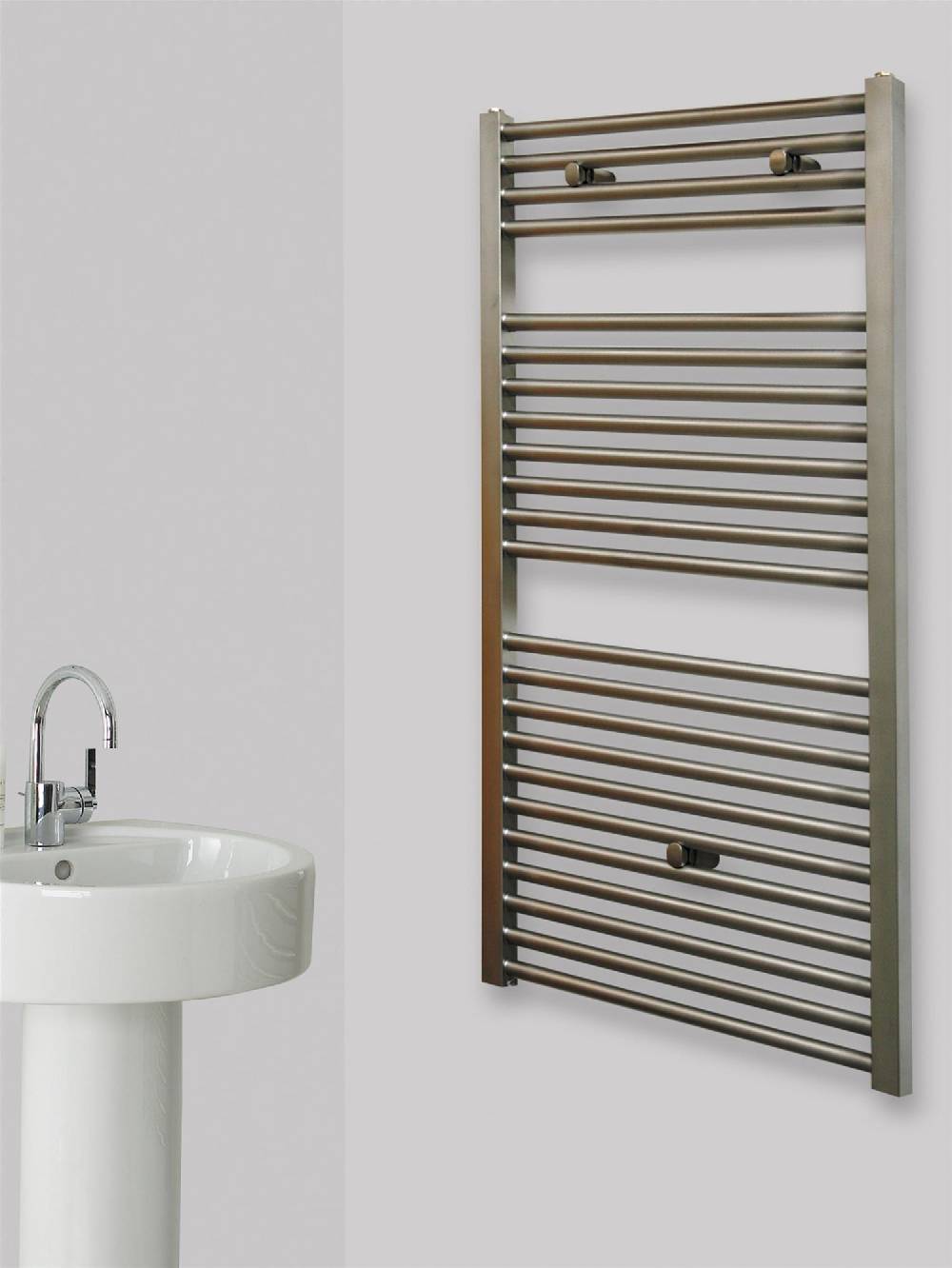Szagato BADHEIZKÖRPER Design Edelstahl 2 121x60cm 811 Watt SZAGATO Design Heizkörper Handtuchheizkörper Seitenanschluss Handtuchwärmer mit Seitenanschluss