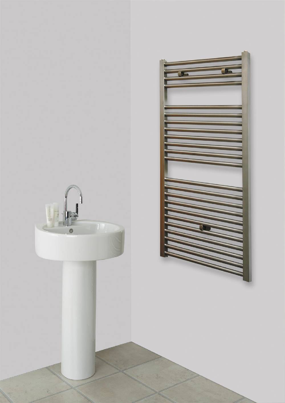 Szagato BADHEIZKÖRPER Design Edelstahl 2 121x60cm 811 Watt SZAGATO Design Heizkörper Handtuchheizkörper Seitenanschluss Handtuchwärmer mit Seitenanschluss Saisonale Angebote